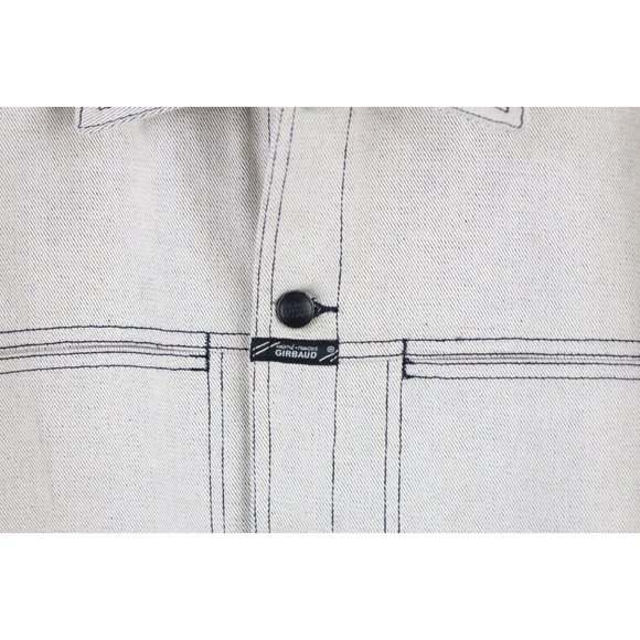 NOS Vtg 90s Marithe Francois Girbaud Mens Large Baggy Denim Trucker Jacket White - Picture 5 of 14